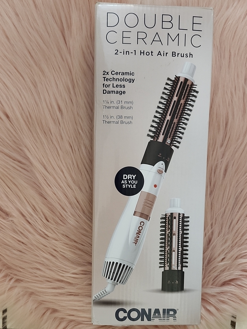 Brand New CONAIR DOUBLE CERAMIC 2-in-1 HOT AIR BRUSH
